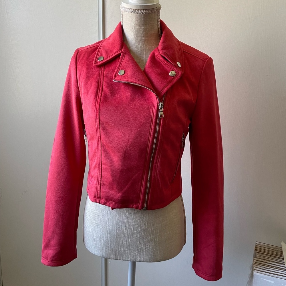 EXPRESS Moto Faux Suede Jacket - Picture 2 of 16